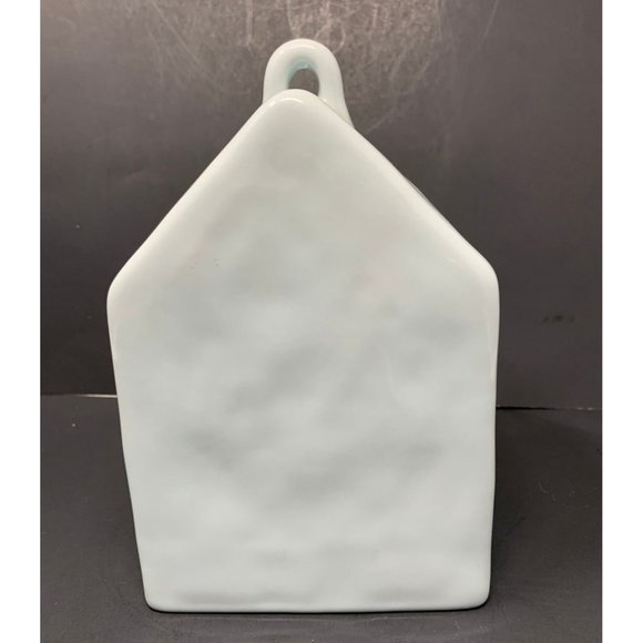 RAE DUNN SNOW DAY Light Blue Square Birdhouse LL Long Letter Farmhouse Magenta - Picture 3 of 8